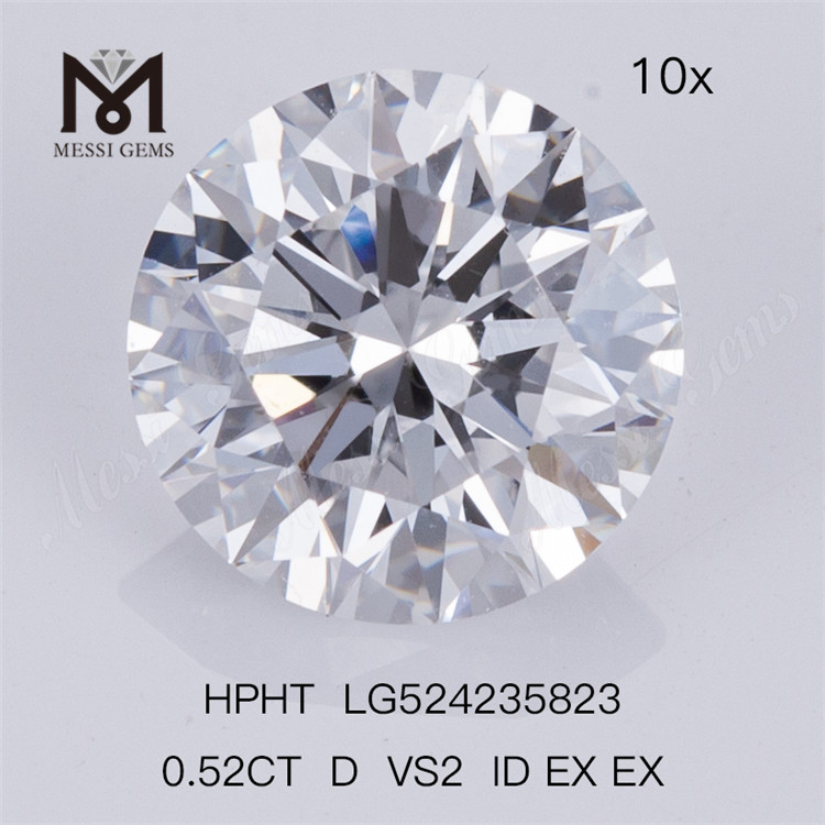 0.52t D VS2 ID EX EX ラボ ダイヤモンド ルース HPHT ダイヤモンド工場在庫