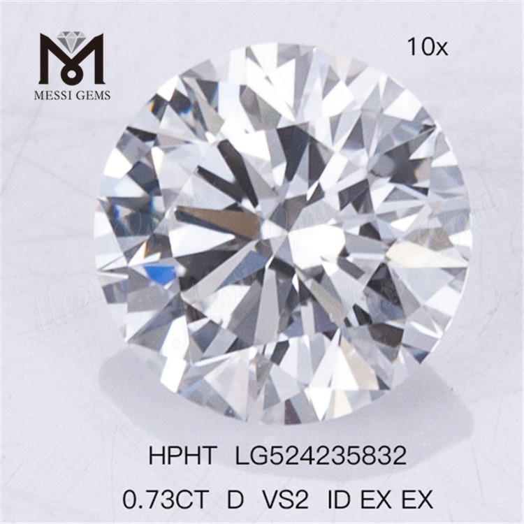 0.73CT D VS2 ID EX EX HPHT 人工ダイヤモンド工場出荷時の価格