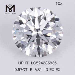 0.57 カラット E VS1 ラボ HPHT 合成ダイヤモンド ラウンド ダイヤモンド卸売