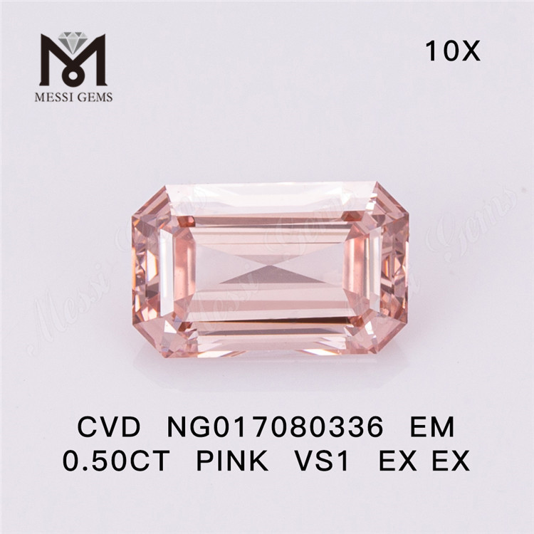 NG017080336 EM 0.50CT ピンク VS1 EX EX CVD ラボ ダイヤモンド