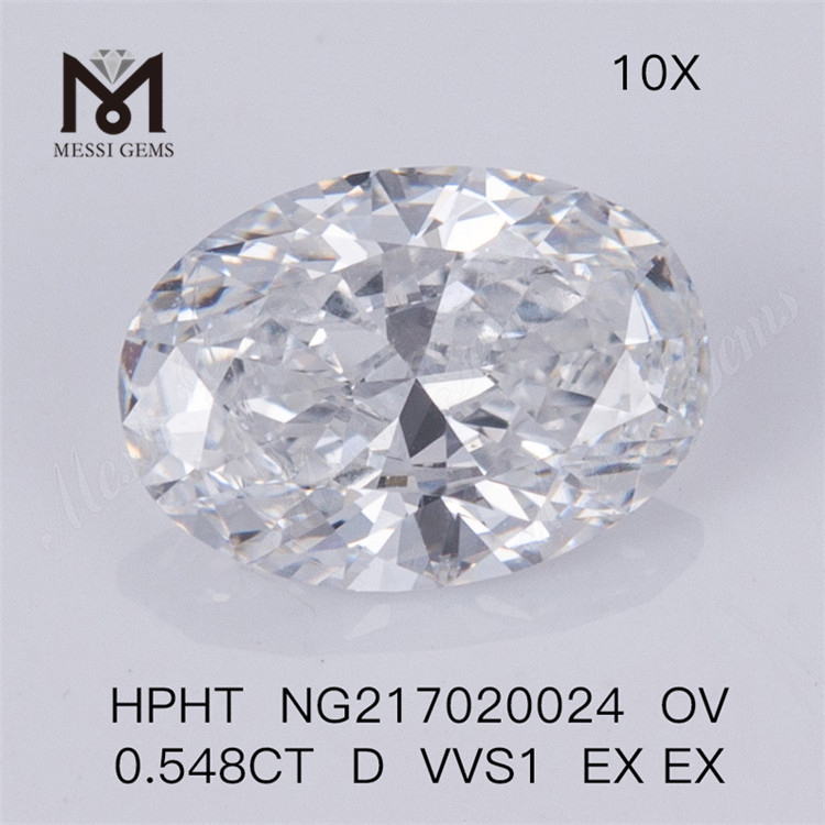 HPHT 2.502CT D SI1 3EX オーバル 合成ダイヤモンド