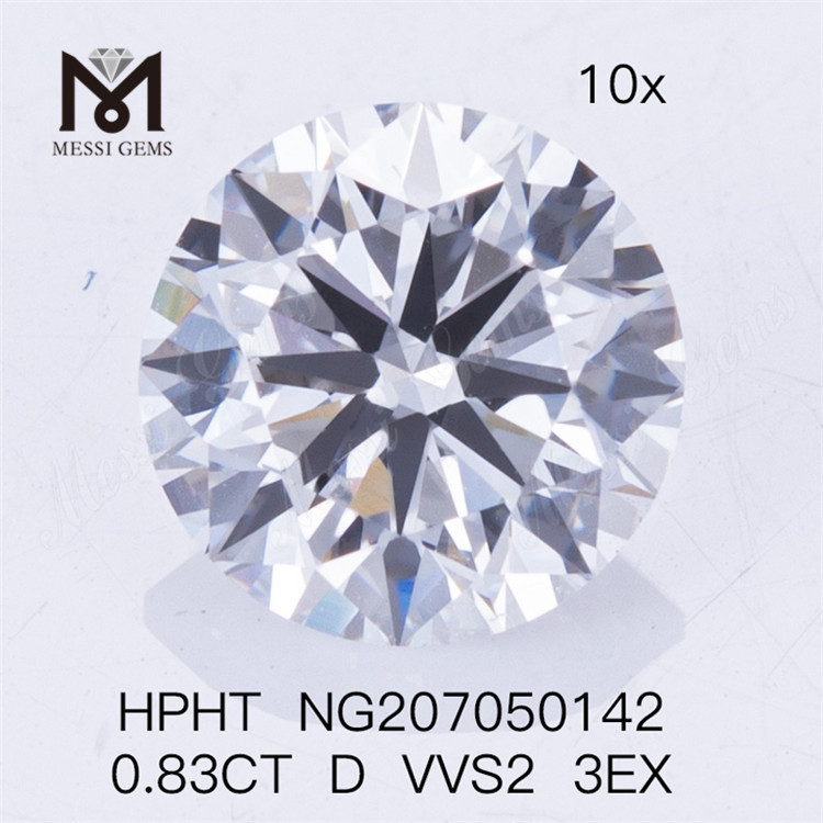 HPHT 人工ダイヤモンド 0.83CT D VVS2 3EX ラボ ダイヤモンド 