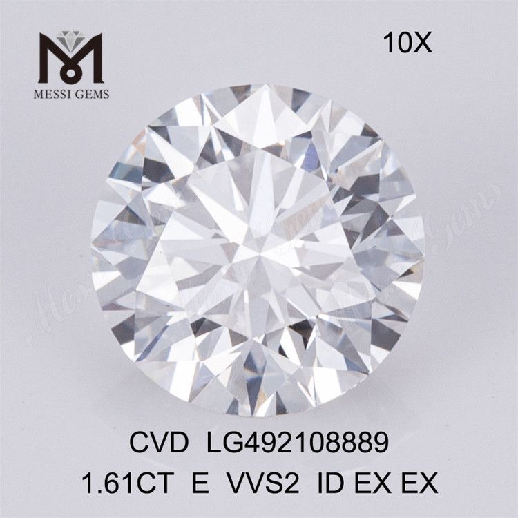 1.61ct E cvd ラボ ダイヤモンド vvs ラウンド EX ラボ ダイヤモンド 販売中