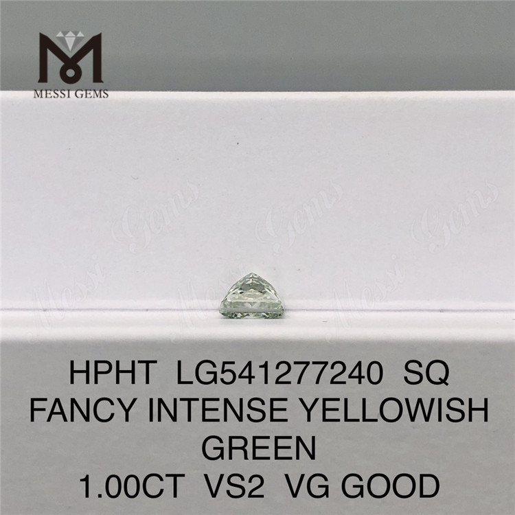 1CT SQ VS2 VG GOOD HPHT ラボ作成グリーン ダイヤモンド LG541277240