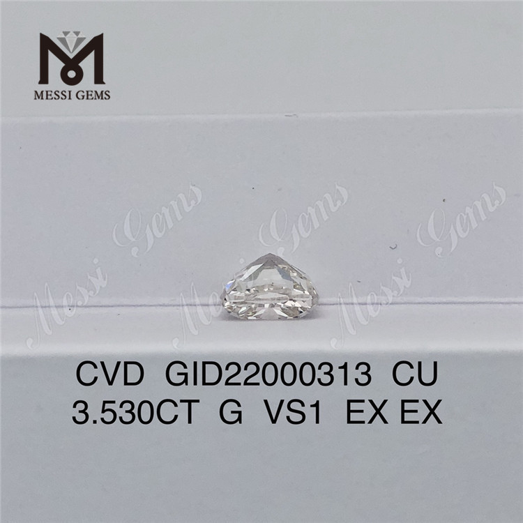 3.53CT G Cvd ラボ ダイヤモンド クッション形状ルース人工ダイヤモンド在庫あり