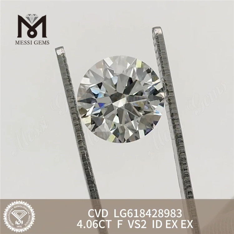  4.06CT F VS2 ID CVD カスタム カット 合成ダイヤモンドs丨Messigems LG618428983