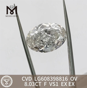 8.03 CT トップ ラボ クリエイト ダイヤモンド F VS1 OV丨Messigems CVD LG608398816 