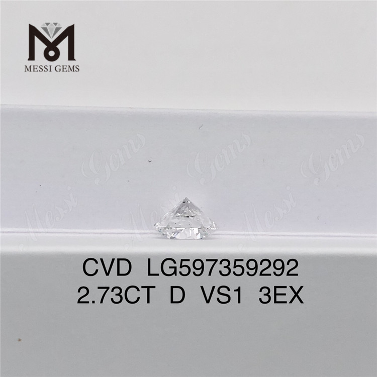 2.73ct igi 認定ダイヤモンド D VS1 3EX 高品質 CVD ダイヤモンド LG597359292丨Messigems