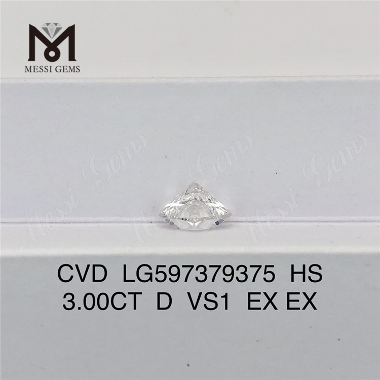 3.00CT D VS1 EX EX Explore プレミアム CVD HS ラボラトリー作成ダイヤモンド LG597379375丨Messigems