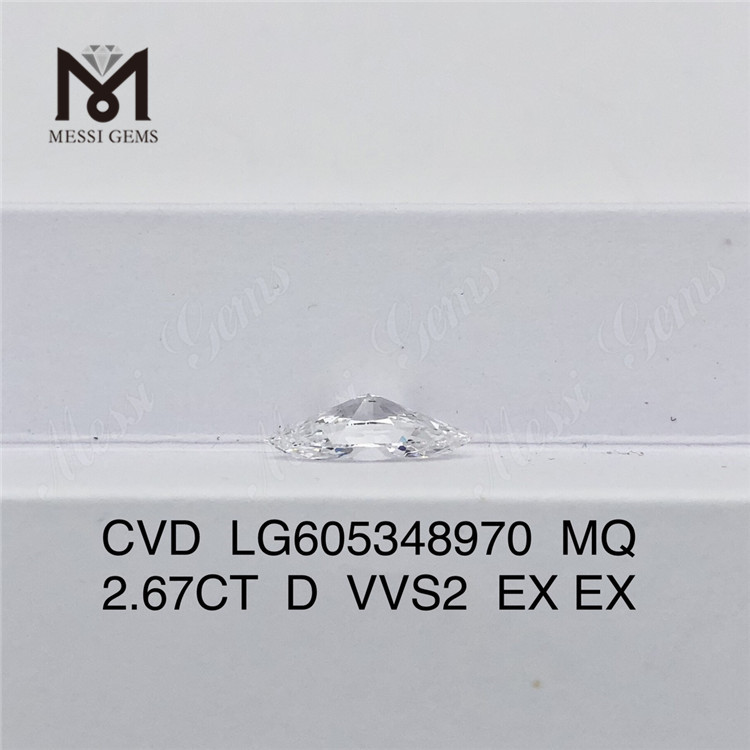 2.67CT D VVS2 IGI 認定ダイヤモンド mq 持続可能な贅沢丨Messigems LG605348970