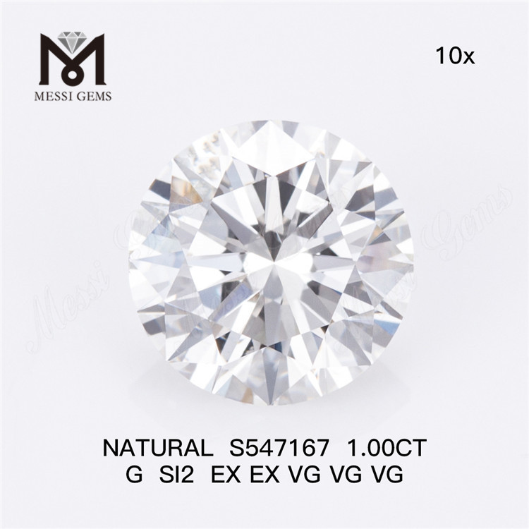 1.00CT G SI2 EX EX VG VG VG あなたの完璧な天然ダイヤモンドを見つけて輝きを明らかに S547167丨Messigems