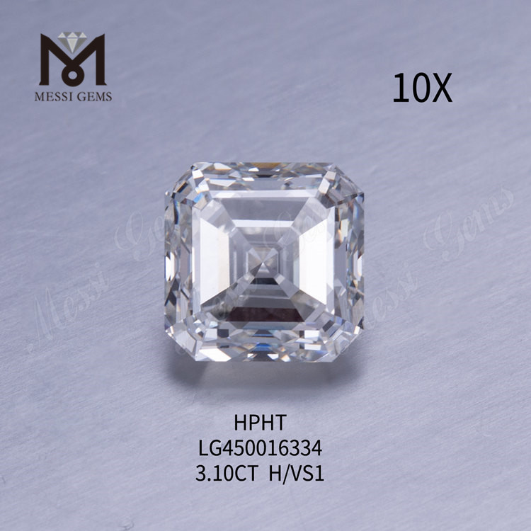 3.10ct AS CUT H VS1 ラボ グロウン アッシャー ダイヤモンド