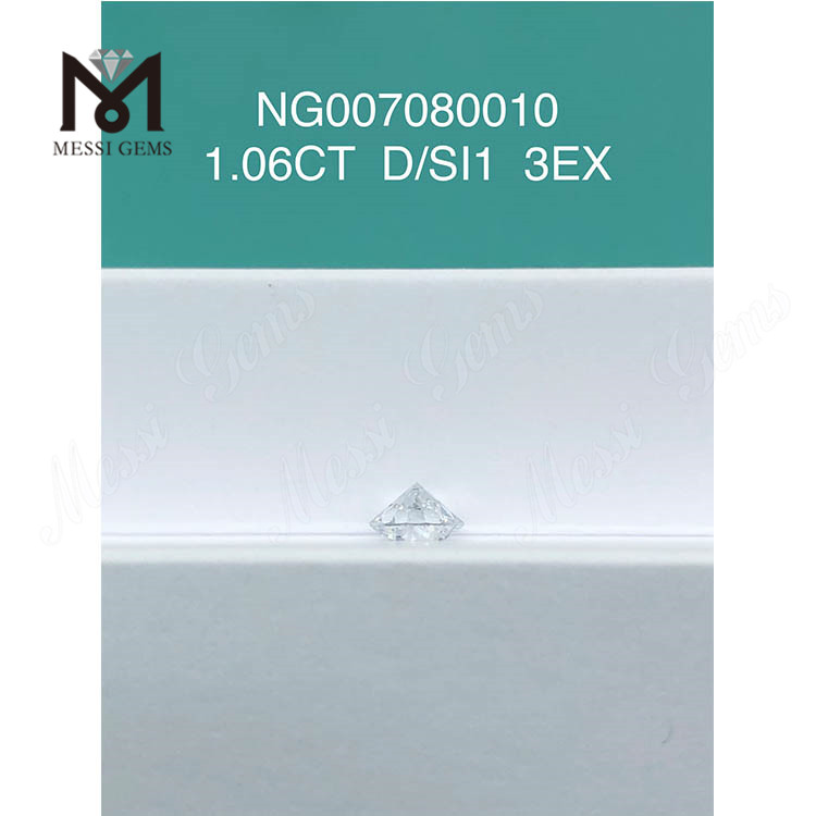 1.06ct D ホワイト ラボ グロウン ダイヤモンド ストーン SI1 EX カット