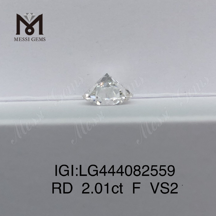 2.01 カラット F VS2 EX カット ラウンド人工模造ダイヤモンド