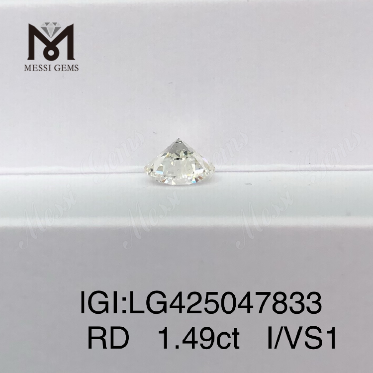 1.49 カラット I/VS1 3VG ラウンド 1.5 カラットのラボ作成ダイヤモンド