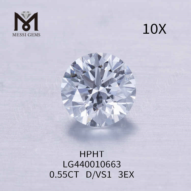0.55CT D/VS1 ラウンドカット ラボ ダイヤモンド 3EX 合成ダイヤモンド 卸売価格
