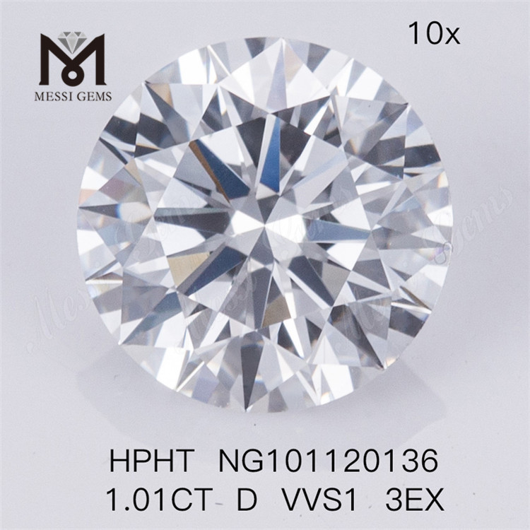 1.01CT D VVS1 3EX 合成ダイヤモンド HPHT 
