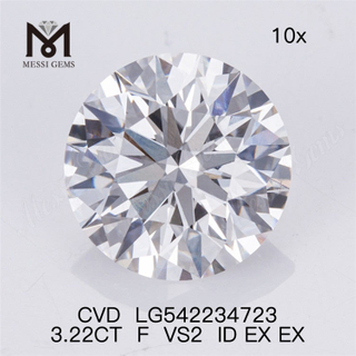 3.22ct f カラー 3ct ルース合成ダイヤモンド価格ラウンド CVD ダイヤモンド卸売価格