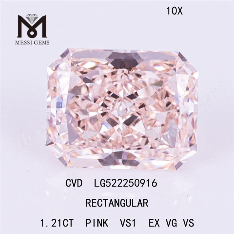 1.21CT 長方形ピンク VS1 EX VG VS CVD ラボ グロウン ピンク ダイヤモンド LG522250916