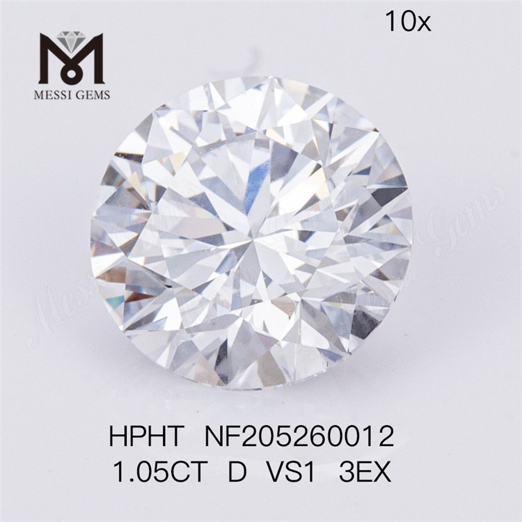 1.05Ct ラウンド カット D VS1 3EX 合成ラボ ダイヤモンド HPHT