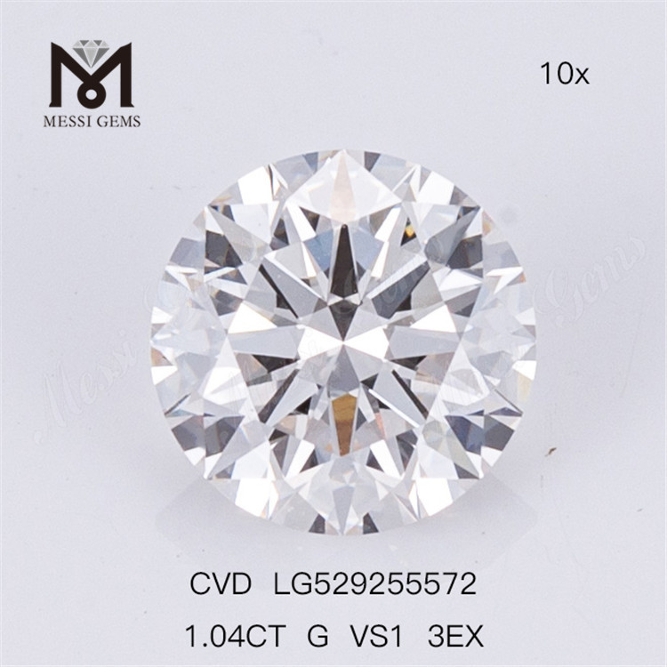 1.04CT G VS1 Cvd 合成ダイヤモンド 3EX VS ラボ ダイヤモンド