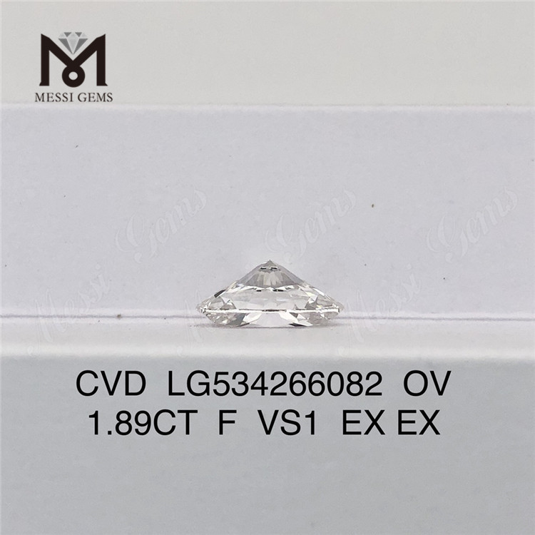 1.89ct F オーバル ラボ ダイヤモンド VS1 ov ホワイト ルース人工ダイヤモンド販売中