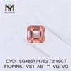 2.19CT FIOPINK VS1 AS VG VG ラボ ダイヤモンド卸売 CVD LG485171752