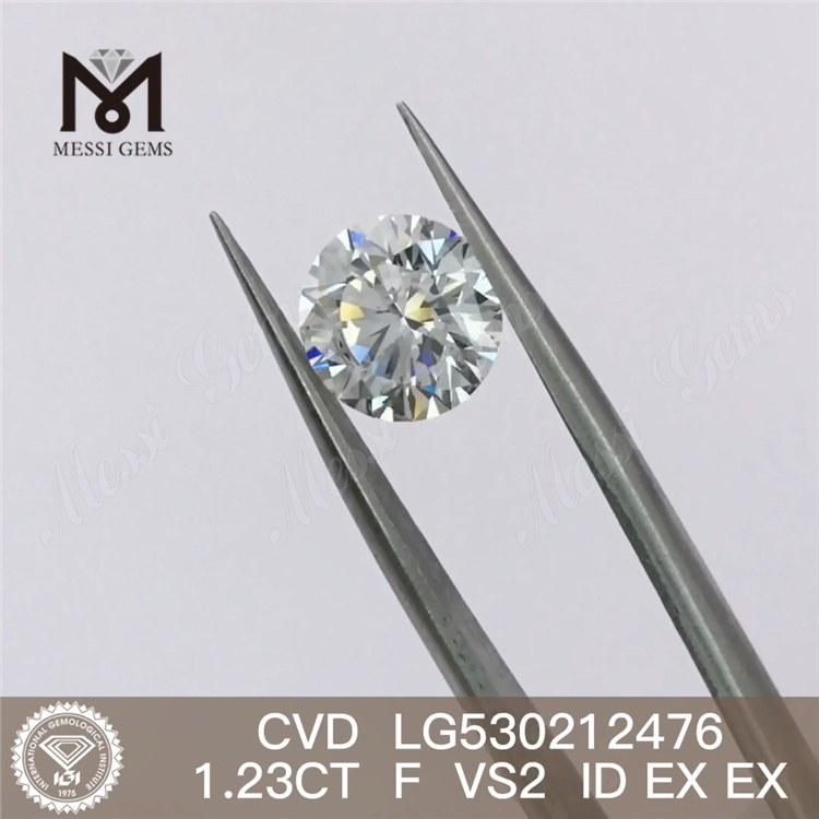 1.23ct F cvd ラボ ダイヤモンド VS2 ラウンド ホワイト ルース ラボ ダイヤモンド 卸売価格
