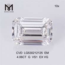 4.06ct G cvd ダイヤモンド VS1 エメラルド カット 合成ダイヤモンド 販売中