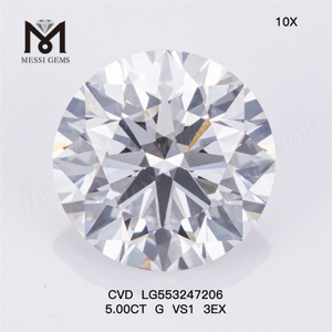 5CT G VS1 3EX 合成ダイヤモンド CCVD 5 カラット ラボ クリエイト ダイヤモンド