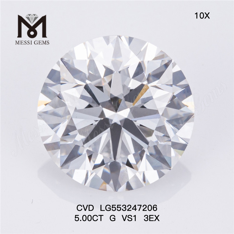 5CT G VS1 3EX 合成ダイヤモンド CCVD 5 カラット ラボ クリエイト ダイヤモンド