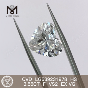 3.55ct D HPHT ラボ ダイヤモンド VS HEART 人工ダイヤモンド在庫あり