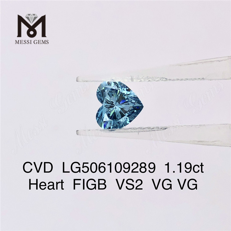 1.19ct ハート FIGB VS2 VG VG 合成カラー ダイヤモンド CVD LG506109289