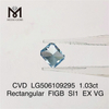 1.03 カラット レクタンギュラー FIGB SI1 EX VG 合成ダイヤモンド CVD LG506109295