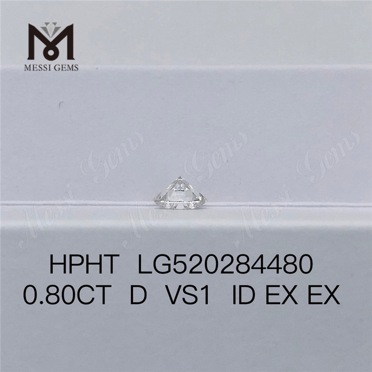 ラウンド ブリリアント カット 0.8ct D VS1 ID EX EX HPHT 合成ダイヤモンド 工場出荷価格