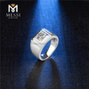 卸売925スターリングシルバーの男性リング男性のための最高のモアッサナイト婚約指輪