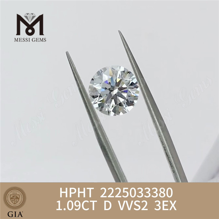 1.09CT D VVS2 3EX HPHT gia 新品ダイヤモンド 2225033380丨Messigems 
