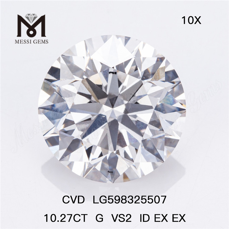 10.27CT G VS2 ID EX EX バルク品質と価値の人工ダイヤモンド CVD LG598325507丨Messigems