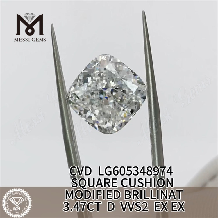 3.47CT D VVS2 クッション IGI 認定ダイヤモンド VVS VVS 品質の輝きを明らかに丨Messigems LG605348974 