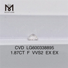 1.87CT F VVS2 CVD 1 カラット 合成ダイヤモンド SQ プレミアム チョイス 丨Messigems LG600338895 