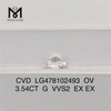 3.54CT G VVS2 OV 合成ダイヤモンド CVD LG478102493 丨メッセージ