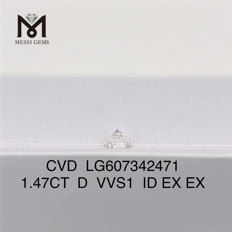 1.47CT D VVS1 cvd ダイヤモンド 1 カラット ラボ グロウン ダイヤモンド クラフト エレガンス丨Messigems LG607342471