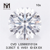 3.35CT E VVS1 ID EX EX ラボ グロウン認定ダイヤモンド