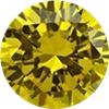 黄色の立方体ジルコニア