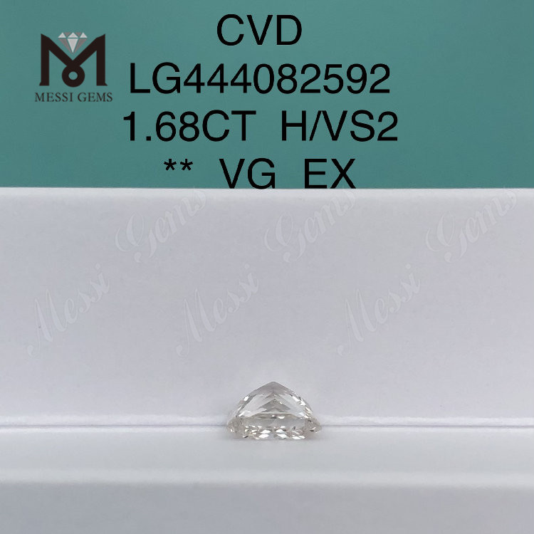 1.68カラット H VS2 プリンセスカット 合成ダイヤモンド