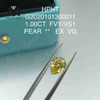 1ct FVY VS1 PEAR カット エコラボ ダイヤモンド EX