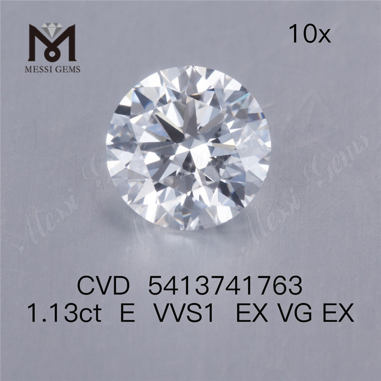 1.13ct E cvd ダイヤモンド vvs ルースホワイト人工ダイヤモンド工場出荷時の価格