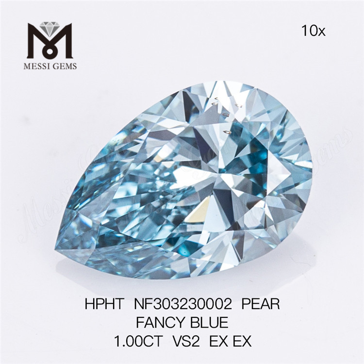 1.00 CT ペア ファンシー ブルー VS2 合成ダイヤモンド の卸売 HPHT NF303230002