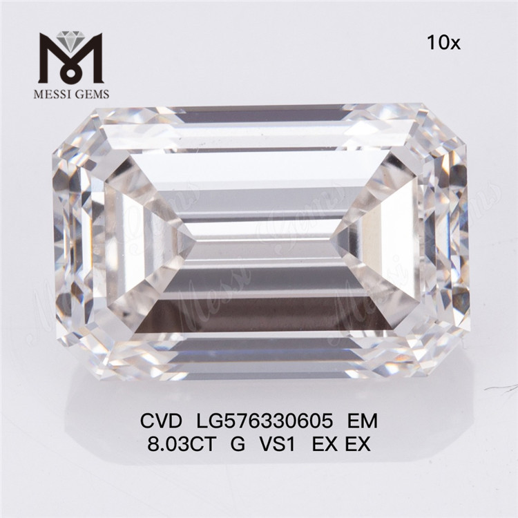 8.03CT EM G VS1 EX EX ラボ合成ダイヤモンド CVD LG576330605 