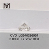 5ct G vs2 3EX ラボ グロウン 5 カラット ダイヤモンド証明書 IGI 工場価格